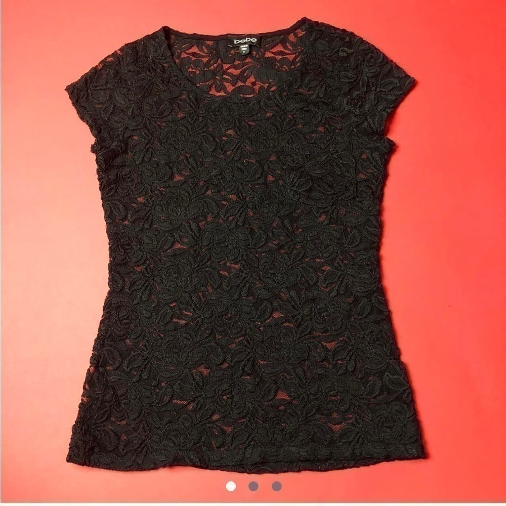 Black Full lace Bebe tee shirt 🖤🖤​​​​​​​​​​​​​​​​​​​​​​​​​​
